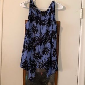 Attention blue and black tank